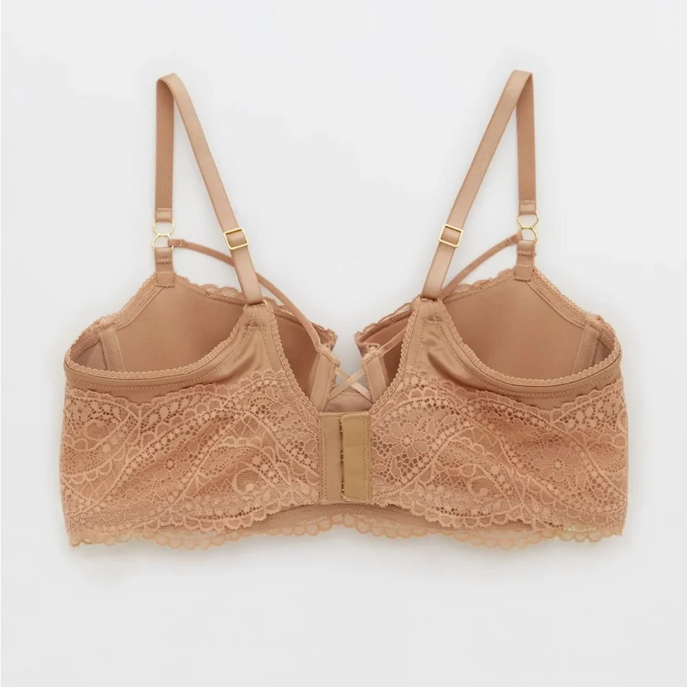 MSRP $60 Aerie Real Power Paisley Lace Strappy Balconette Bra